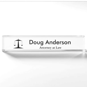 Porte-nom Pour Bureau Plaque signalétique personnalisée d'avocat