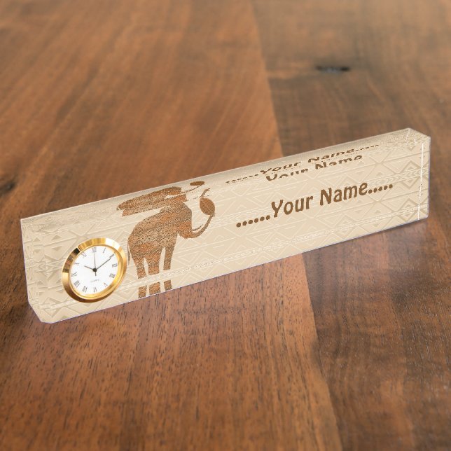 Porte-nom Pour Bureau Plaque signalétique tribale de bureau d'art (Taille)