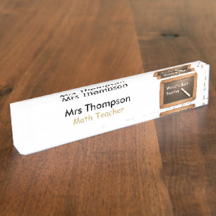 Porte-nom Pour Bureau Plat nommé de bureau personnalisé par ardoise