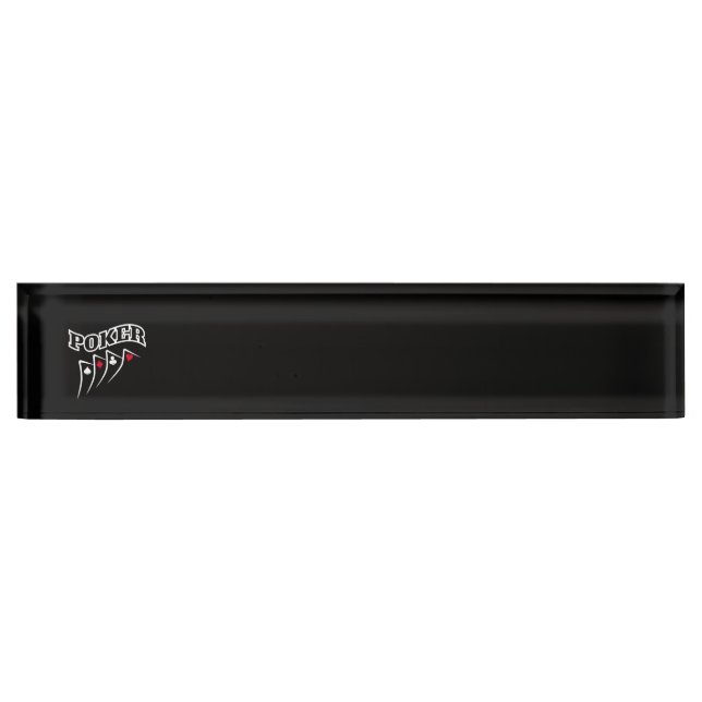 Porte-nom Pour Bureau Poker (Devant)