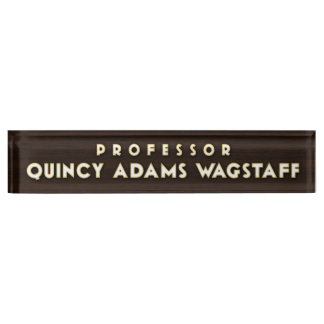Porte-nom Pour Bureau Professeur Wagstaff Desk Nameplate