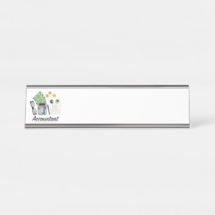 Porte-nom Pour Bureau Profession comptable