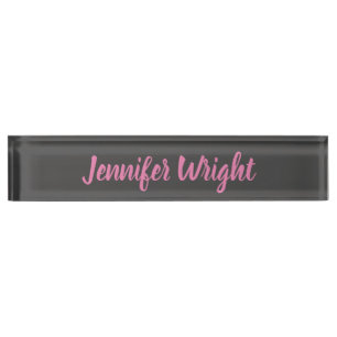Porte-nom Pour Bureau Professionnel minimaliste féminin sobre élégant
