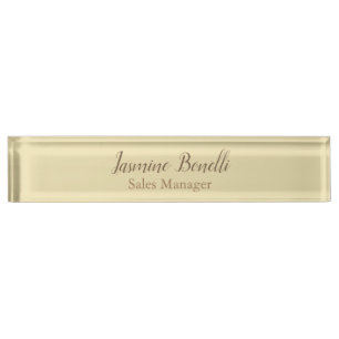 Porte-nom Pour Bureau Professionnel Moderne Minimaliste Pastel Couleur B