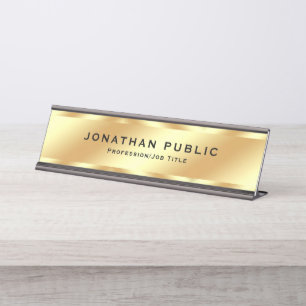 Porte-nom Pour Bureau Professionnel Personnalisé Élégant Modèle Glam Gol