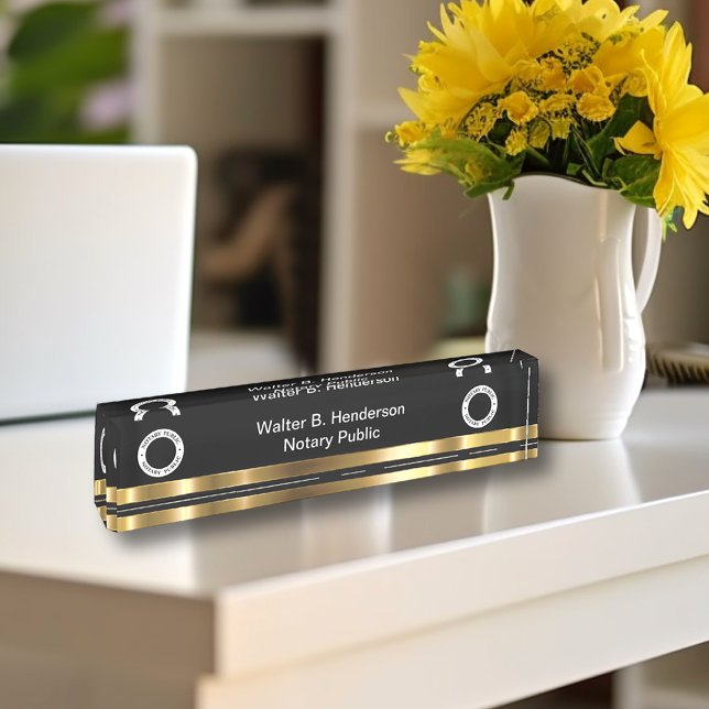 Porte-nom Pour Bureau Public Notaire Classique (Créateur téléchargé)