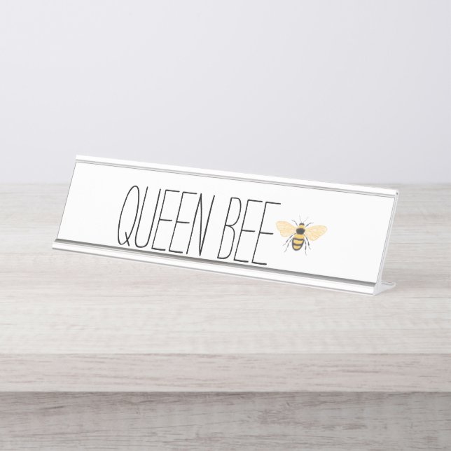 Porte-nom Pour Bureau Queen Bee (Devant)