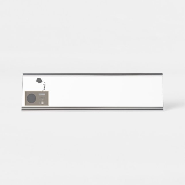 Porte-nom Pour Bureau Radio-amateur (Devant)