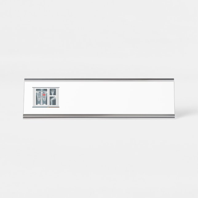 Porte-nom Pour Bureau Radiographie cardiaque (Devant)