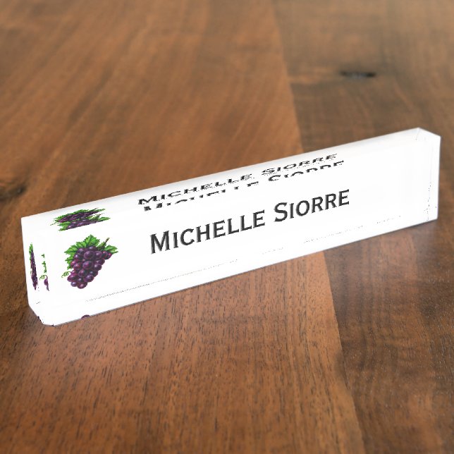 Porte-nom Pour Bureau Raisins de vin (Taille)