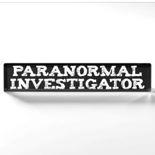 Porte-nom Pour Bureau Recherche paranormale Chasse aux fantômes
