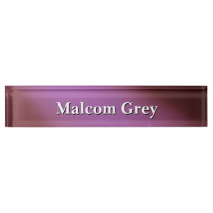 Porte-nom Pour Bureau Red Rosa twilight moonlight ombre effet