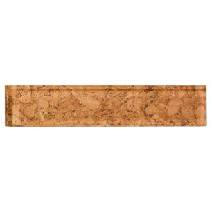 Porte-nom Pour Bureau Regard du bois volumineux de grain de liège