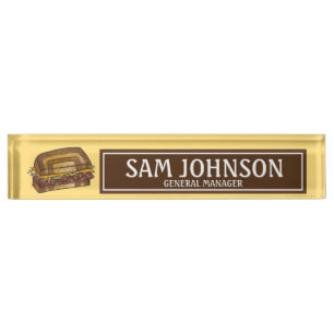 Porte-nom Pour Bureau Reuben Sandwich NYC Jewish Deli Corned Beef
