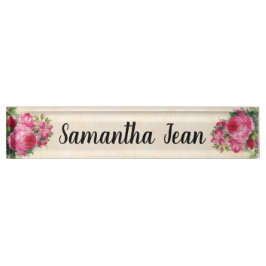 Porte-nom Pour Bureau Rose