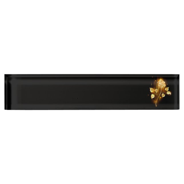 Porte-nom Pour Bureau Rose d'or ( rose d'or ) (Devant)