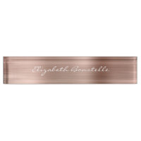 Rose Gold Élégant Métal Brossé Écriture Manuscrite