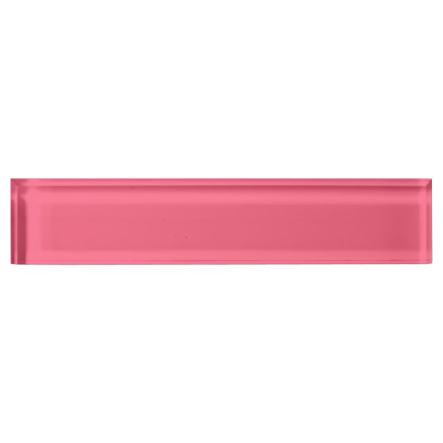 Porte-nom Pour Bureau Rose-rose (couleur solide) (Devant)
