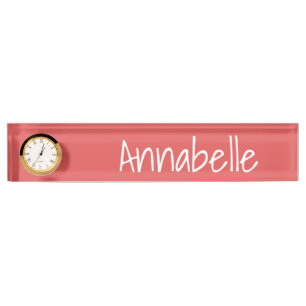Porte-nom Pour Bureau Rouge flamant