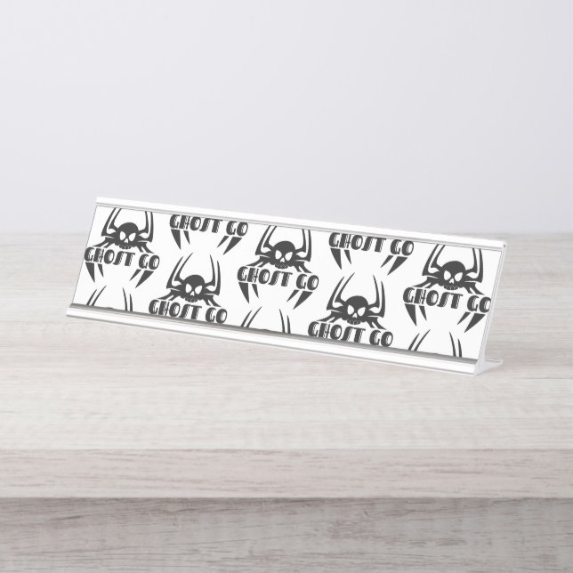 Porte-nom Pour Bureau Saison Éffrayante de Ghost Go (Devant)