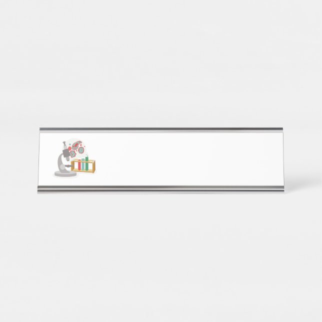Porte-nom Pour Bureau Science de la biologie (Devant)