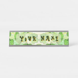 Porte-nom Pour Bureau Shamrock vert St Patrick iPhone 5 Coque-Mate