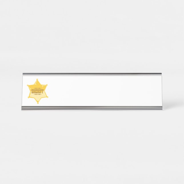 Porte-nom Pour Bureau Sheriff (Devant)