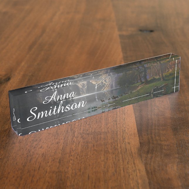 Porte-nom Pour Bureau Sierra plaque d'identification de bureau de faune (Taille)