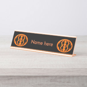 Porte-nom Pour Bureau SIGNE DE BUREAU PERSONNALISÉ Halloween Crows
