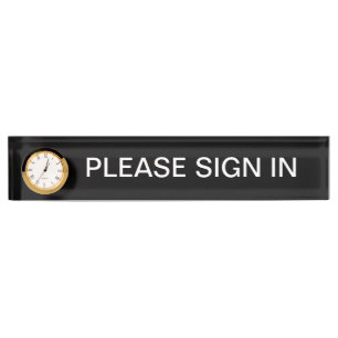 Porte-nom Pour Bureau S'il vous plaît Connectez-vous Signer Nom du Burea