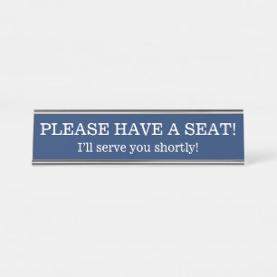 PORTE-NOM POUR BUREAU "S'IL VOUS PLAÎT, PRENEZ PLACE !"