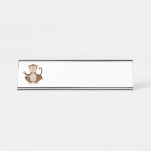 Porte-nom Pour Bureau Singe