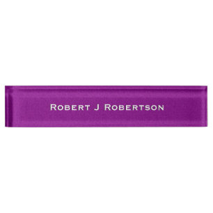 Porte-nom Pour Bureau Solide violet personnalisé