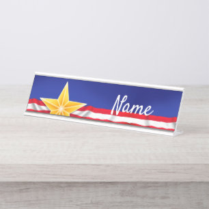Porte-nom Pour Bureau Star vétéran