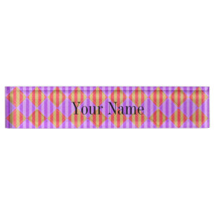 Porte-nom Pour Bureau Stripes, Diamants, Spot Motif par Shirley Taylor
