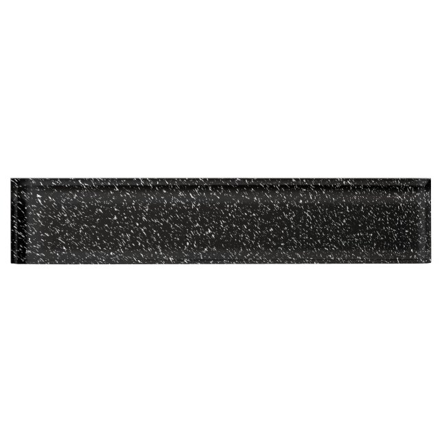 Porte-nom Pour Bureau Style en pierre noir moderne - l'espace (Devant)