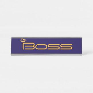 Porte-nom Pour Bureau Style Gold Le BOSS
