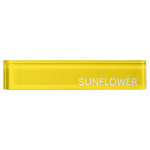 Porte-nom Pour Bureau Sunflower jaune Nom de la couleur
