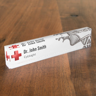 Porte-nom Pour Bureau Symbole 3D Médicale professionnel ADN croisé
