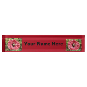 Porte-nom Pour Bureau Symbole de bureau personnalisé Macro à fleurs de p