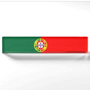 Porte-nom Pour Bureau symbole du drapeau du pays du portugal