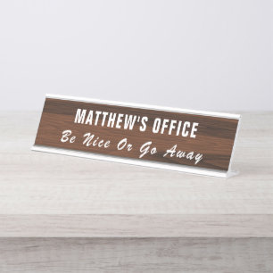 Porte-nom Pour Bureau Symbole Office personnalisé et drôle