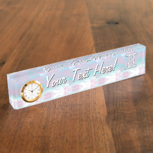 Porte-nom Pour Bureau Symbole zodiaque Gemini de style perle