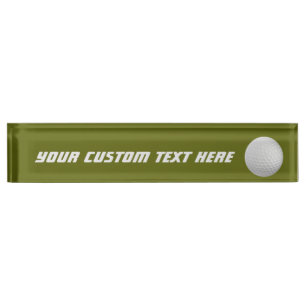 Porte-nom Pour Bureau Table de bureau personnalisée Golf Ball