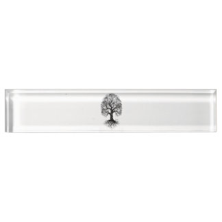 Porte-nom Pour Bureau Tablette nominative de bureau Tree of Life Zen