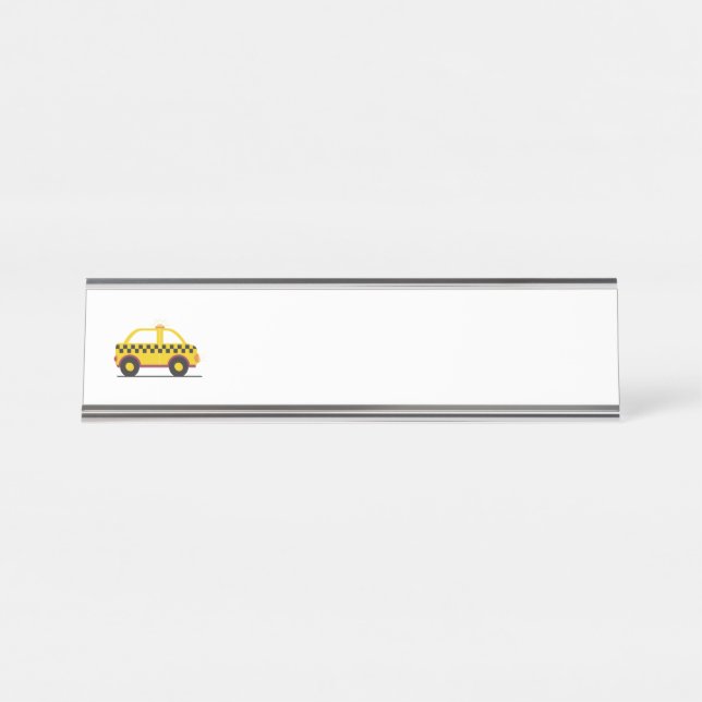 Porte-nom Pour Bureau Taxi (Devant)