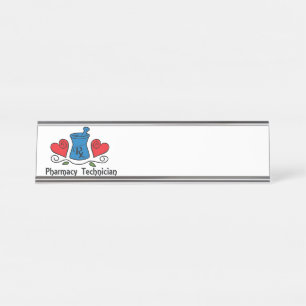 Porte-nom Pour Bureau Technicien en pharmacie