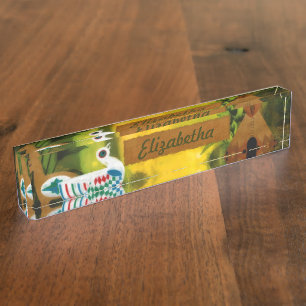 Porte-nom Pour Bureau Terre mère