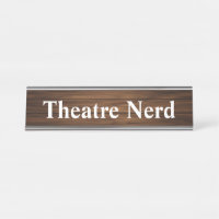 Théâtre Nerd Funny Rétro Bois Grain