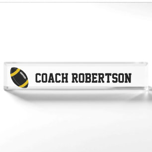 Porte-nom Pour Bureau Thème de football personnalisé